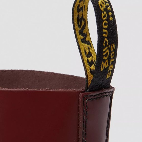Sold - Dr. Martens 1490 Boots US Men's Size 11 Cherry Red Smooth Leather 10 Eye - Picture 10 of 12